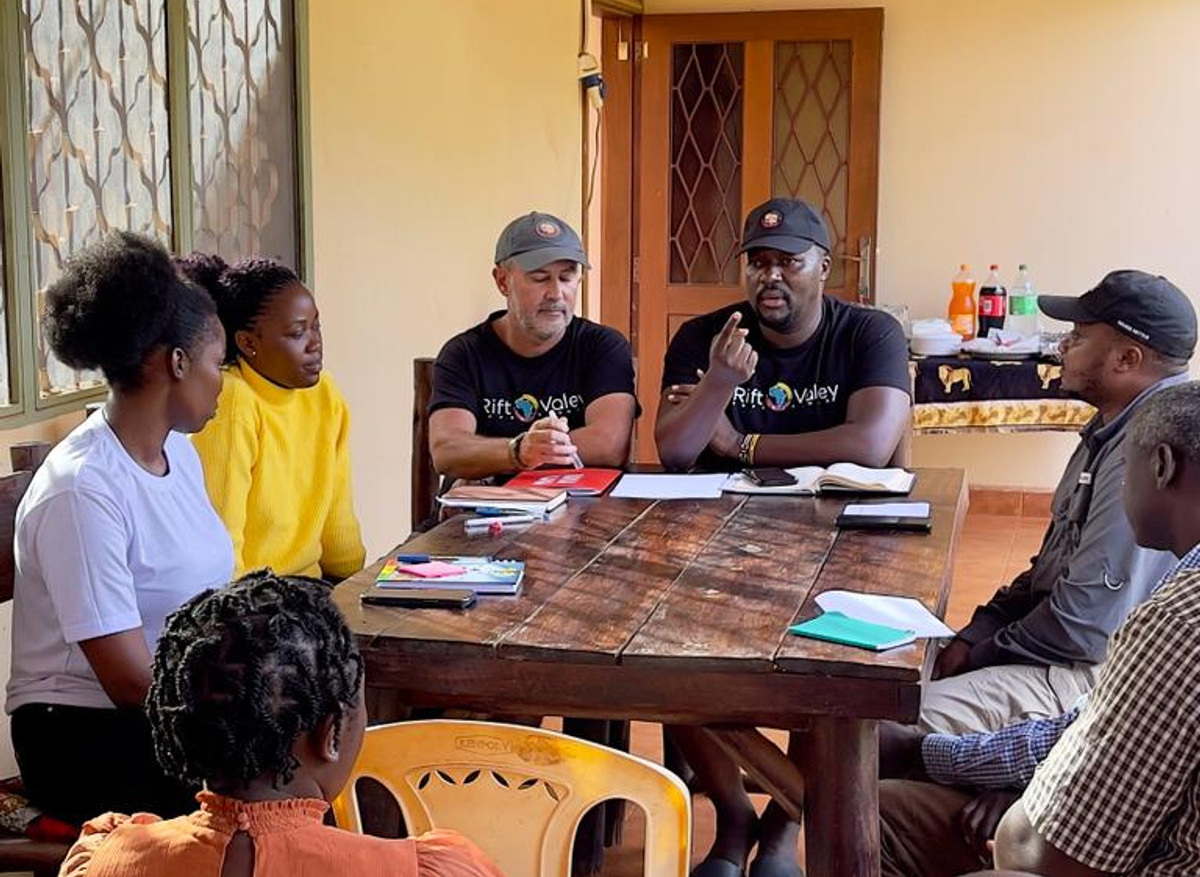 Office meeting in Uganda 
