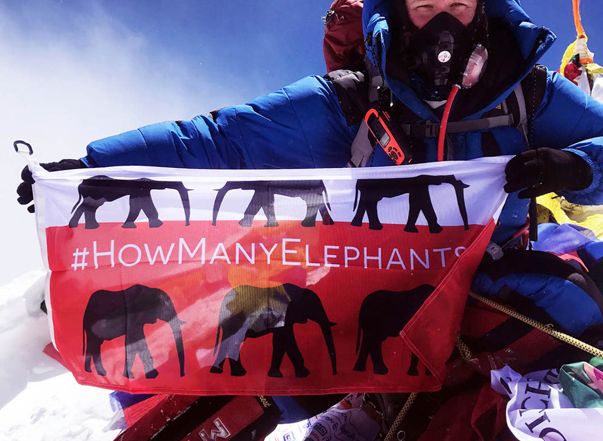 Founder, Holly Budge, on the summit of Mount Everest.