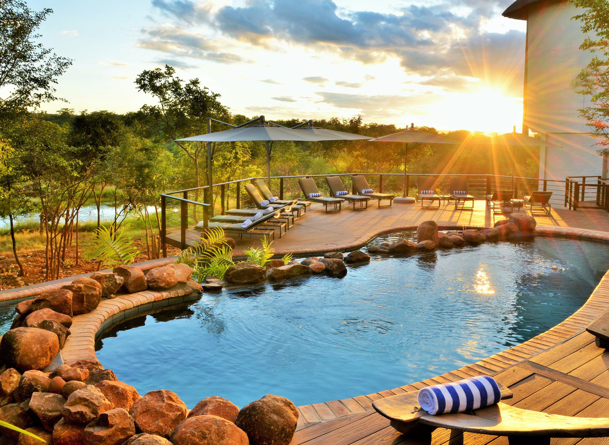 Victoria Falls Safari Club pool
