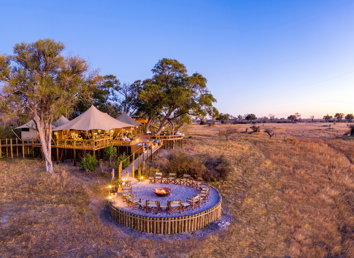 Tuludi Camp. Okavango fire pit area