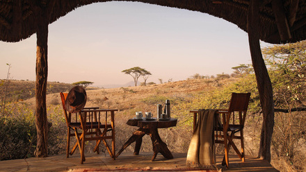 Lewa Safari Camp - accommodation - tea on veranda.jpg 1