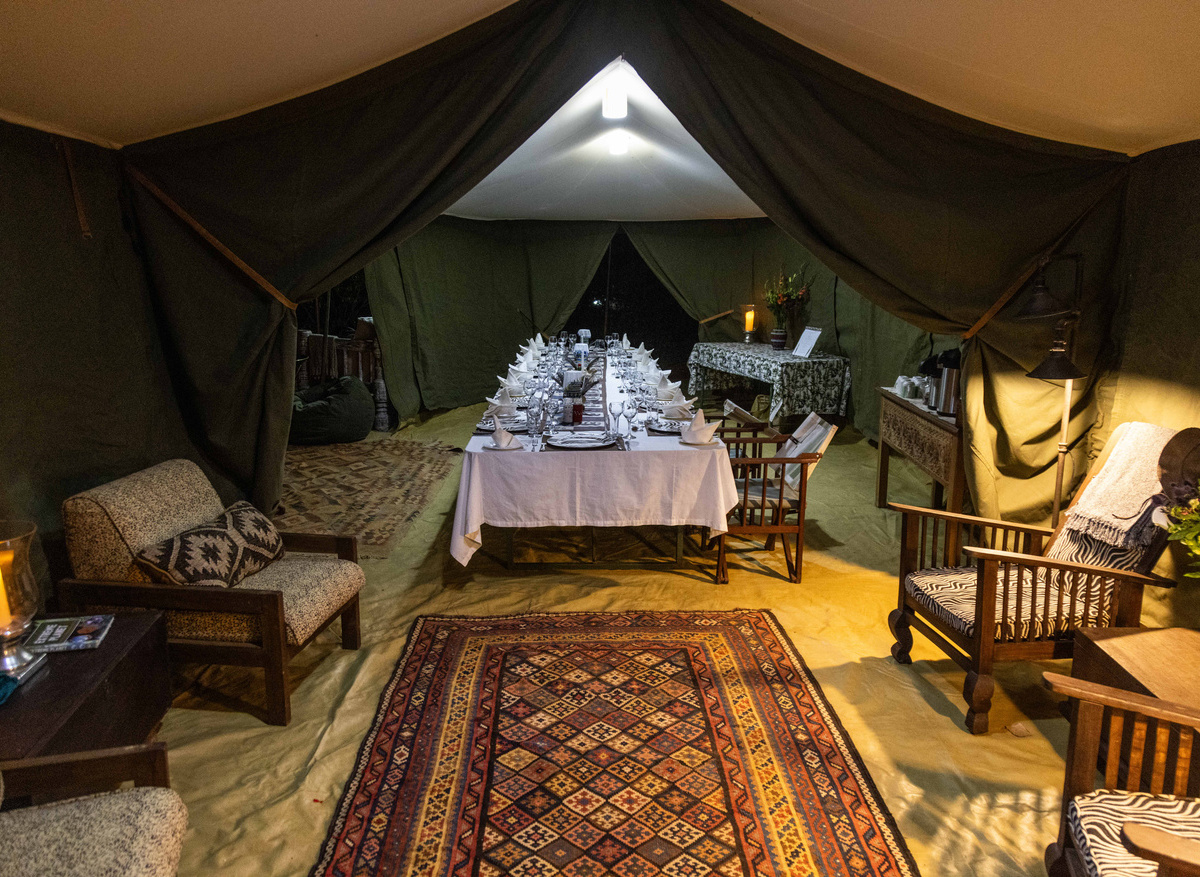 Dining at Siruai Mobile Camp