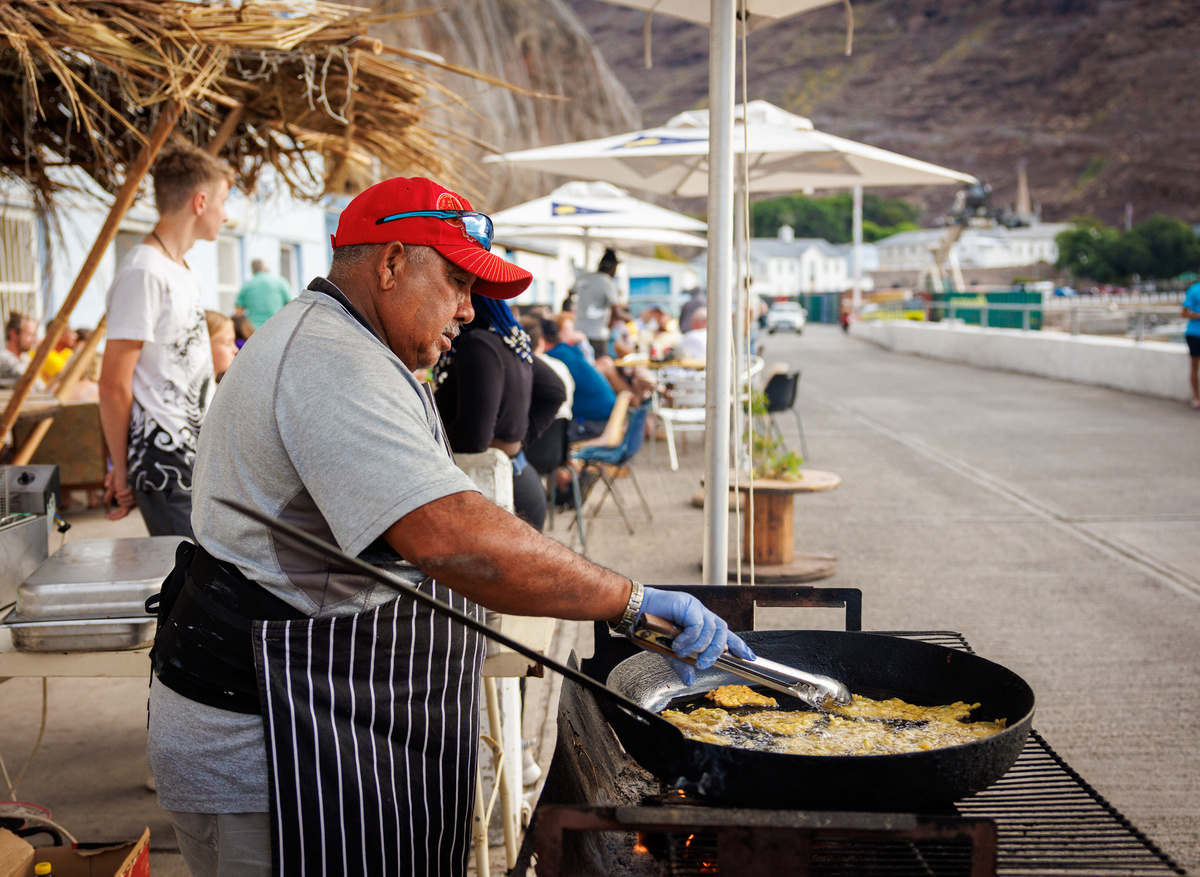 Fresh fish being fried at the seaside Yacht Club. Photo by Mathias Falcone.jpg