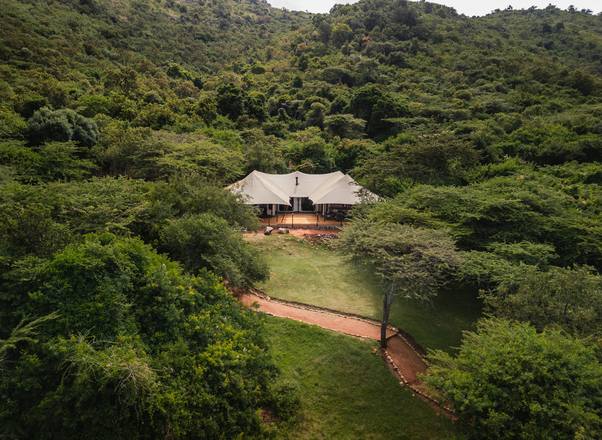 Cottar's Safaris Sand Family Tent Aerial View
