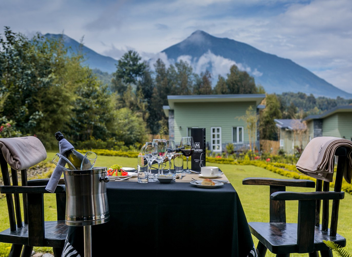 Amakoro Songa Lodge, Mt. Sabyinyo Views