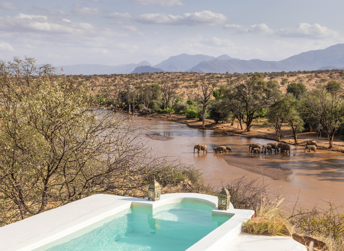 Sasaab Lap pool overlooking Ewaso Nyiro River