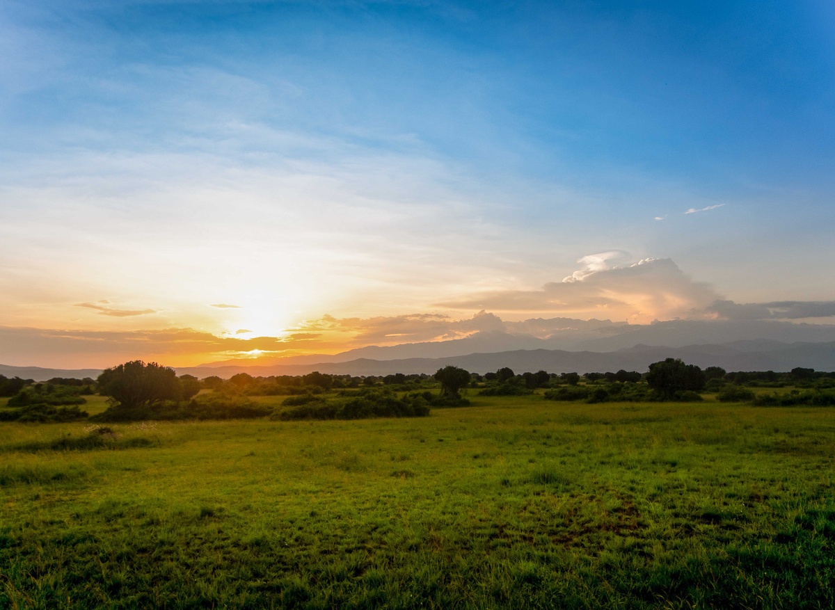 Sunset in Queen Elizabeth NP
