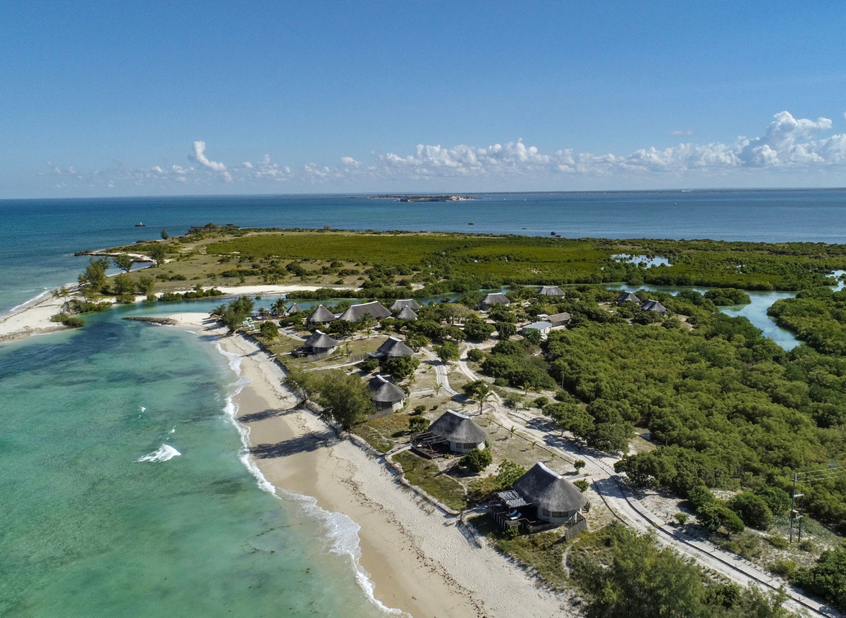 Aerial View of all the Beach Villas