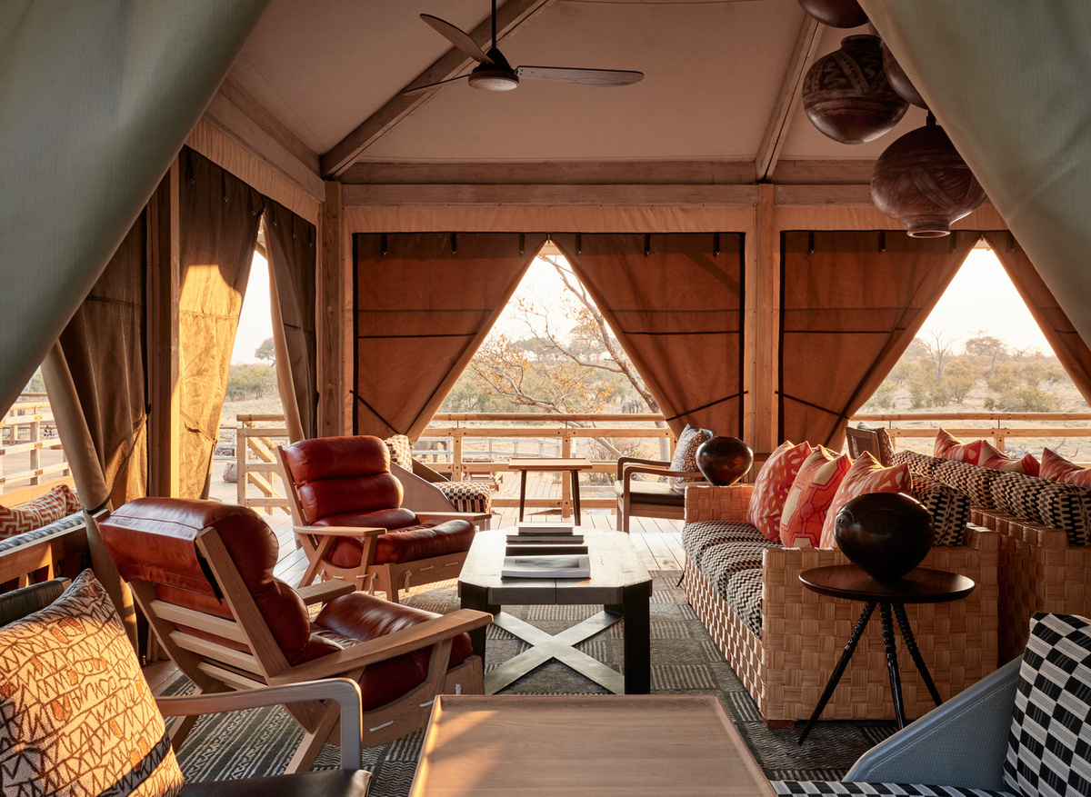 Savute Elephant Lodge Lounge Area