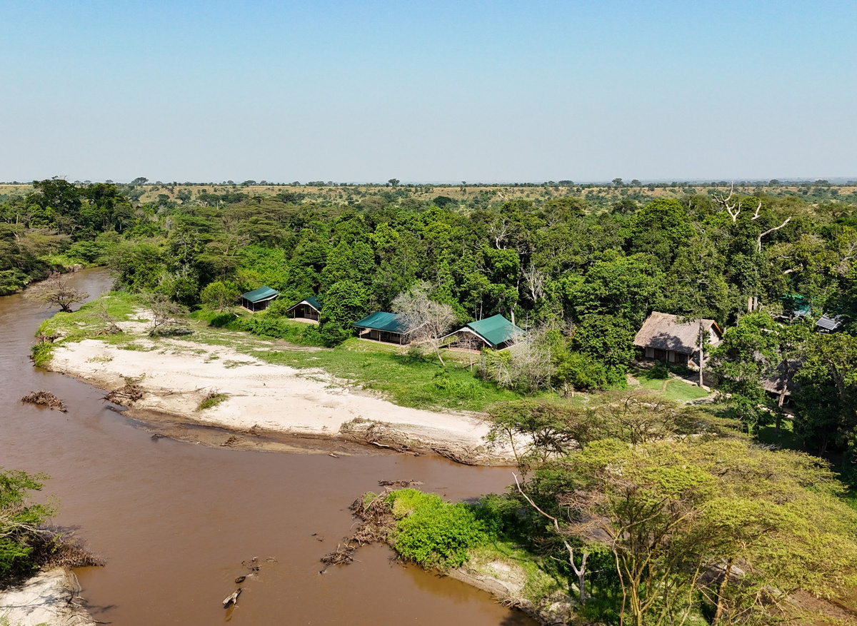 Ishasha Wilderness Camp - Aerial view 