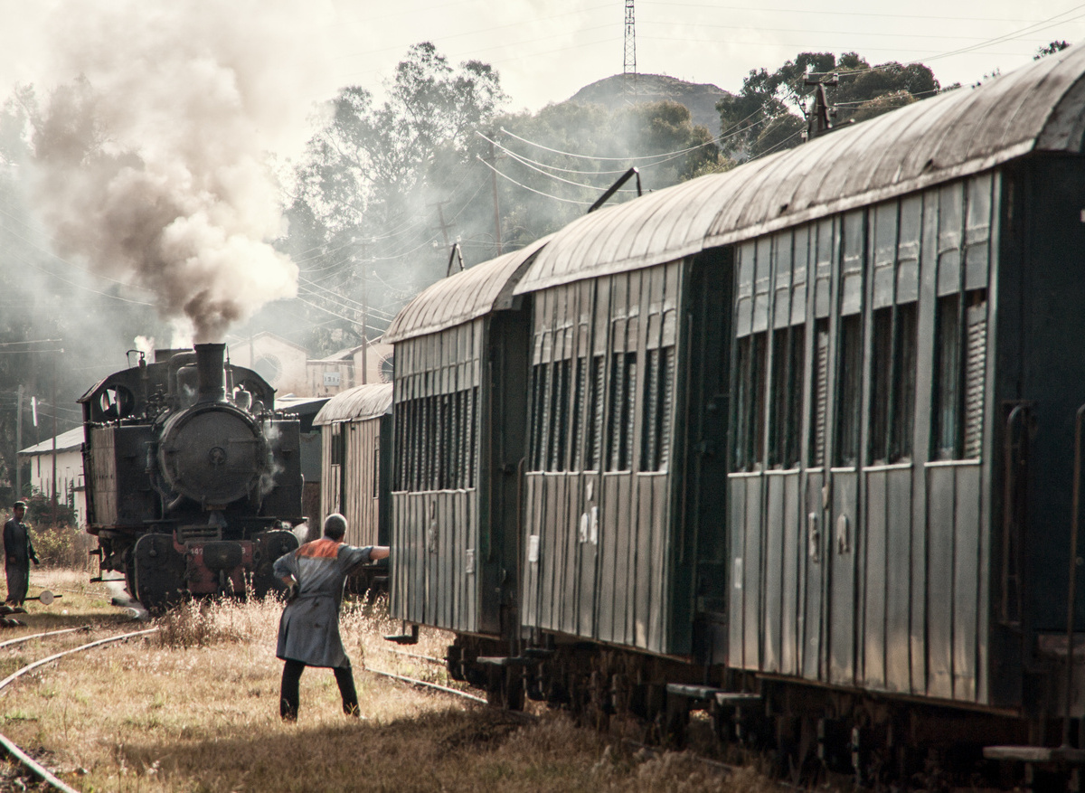 Eritrea colonial time steam train