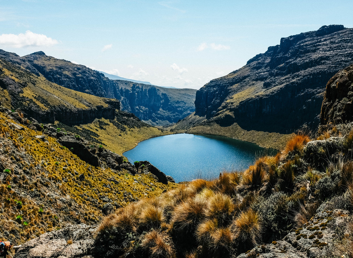 Lake Michaelson, a stunning lake on Mount Kenya 