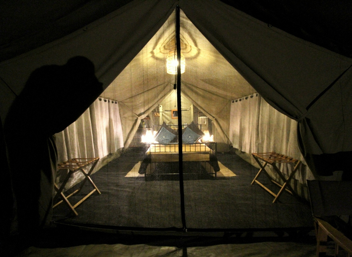CZ - Accommodation Tent at Night.JPG
