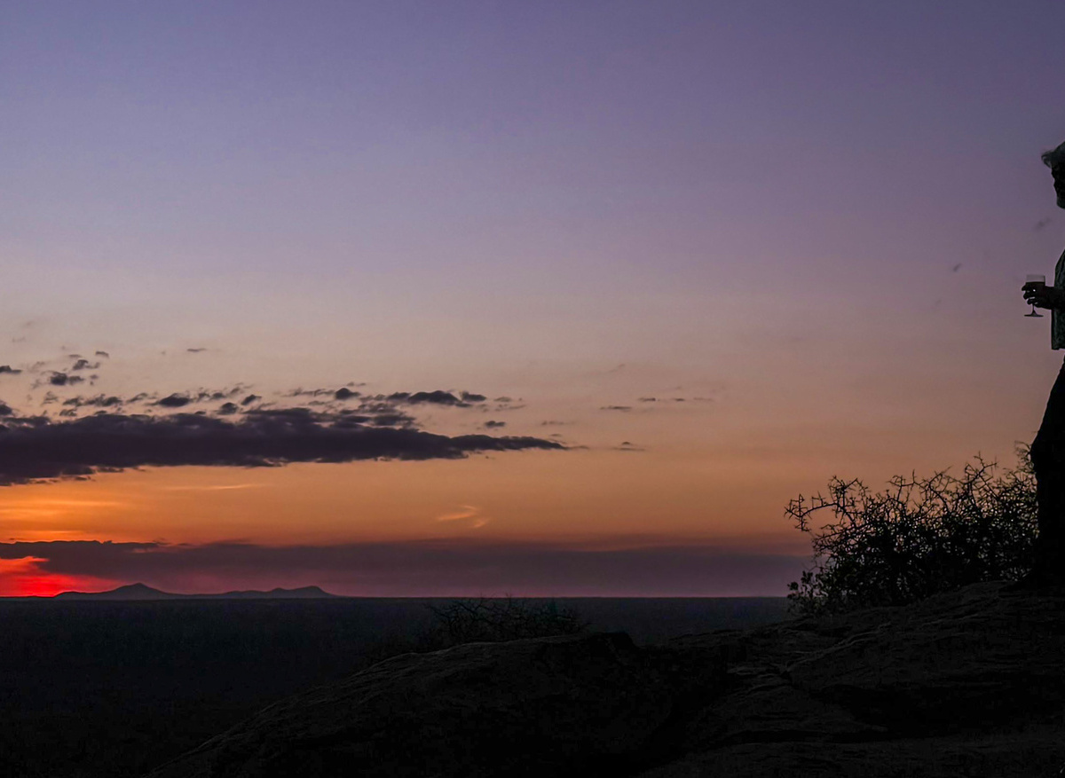 Me with a G&T and sunset_Landscape_Kipalo Hills Kenya.jpg