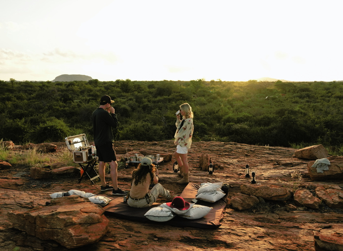 The Bush Camp , Tsavo East sundowner
