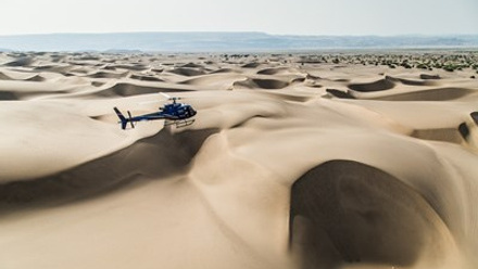 The Safari Collection Helicopter Landing On Suguta Valley Sand Dunes