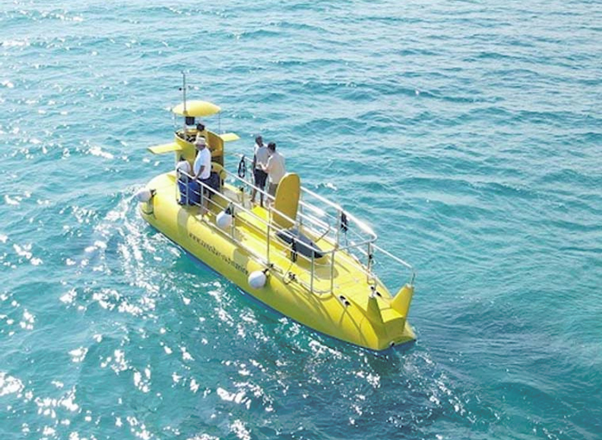 over water submarine 