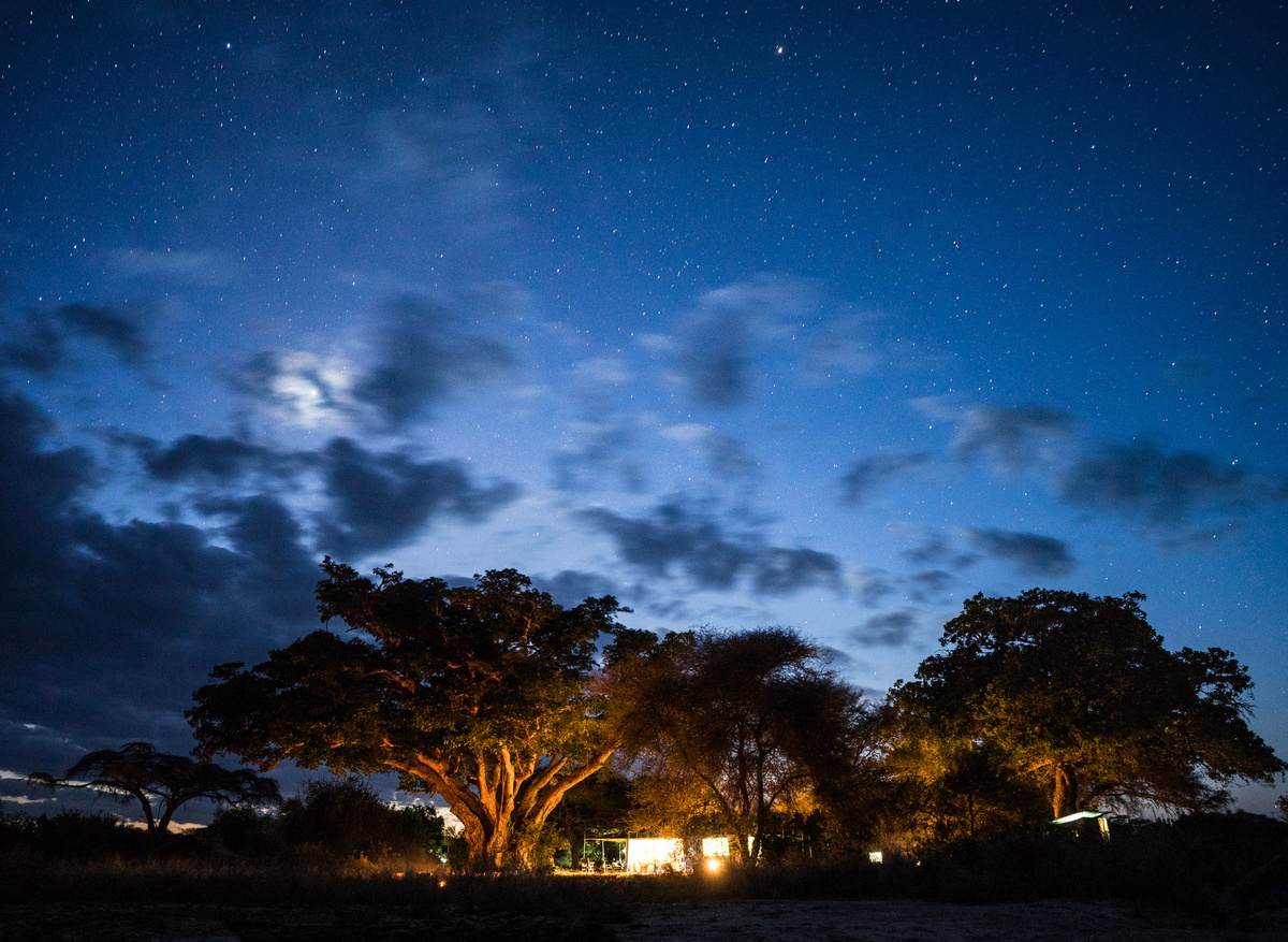 Tarangire View Camp by night