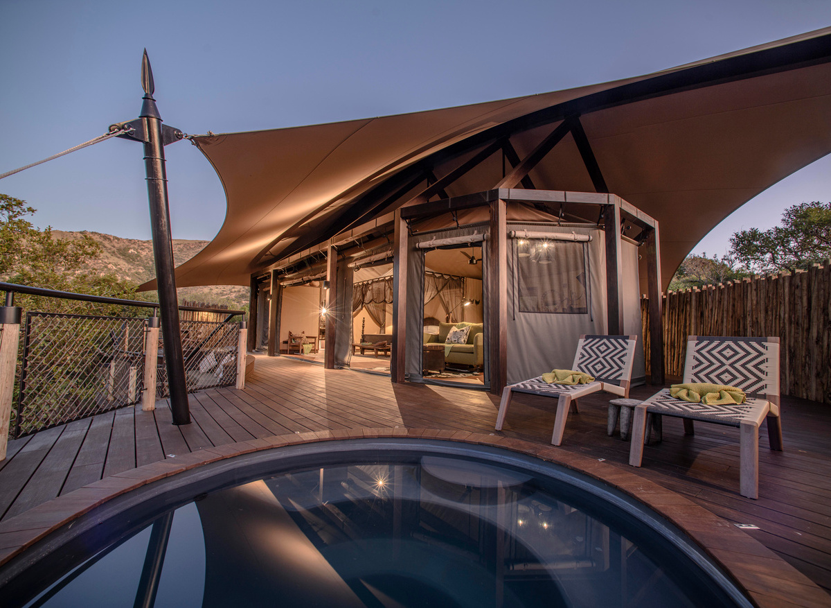 Babanango Game Reserve, Madwaleni River Lodge, Luxury Romance Tent 