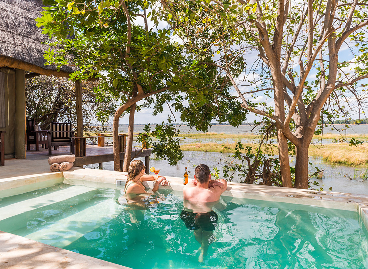 Plunge pool with a view