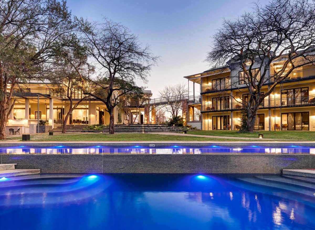 Evening view from pool