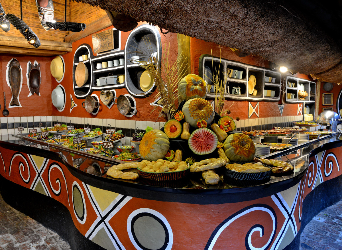 Salad and desert bars at The Boma - Dinner & Drum Show.JPG