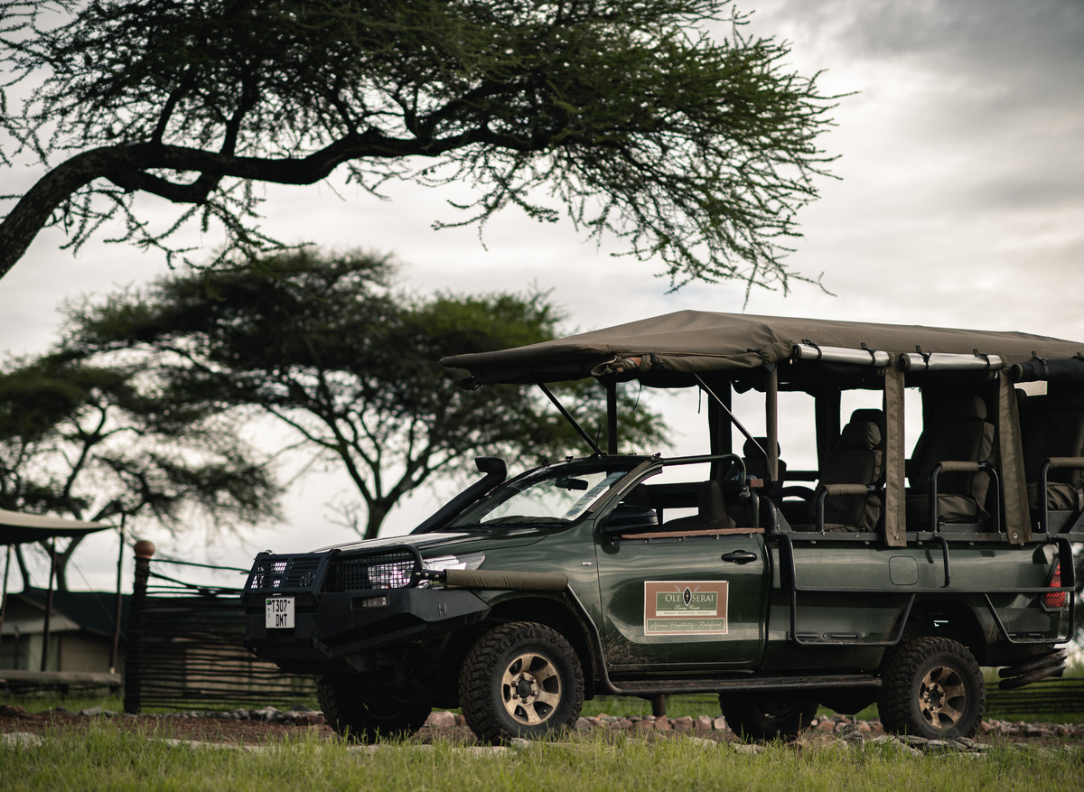 Our game drive vehicle at Ole Serai