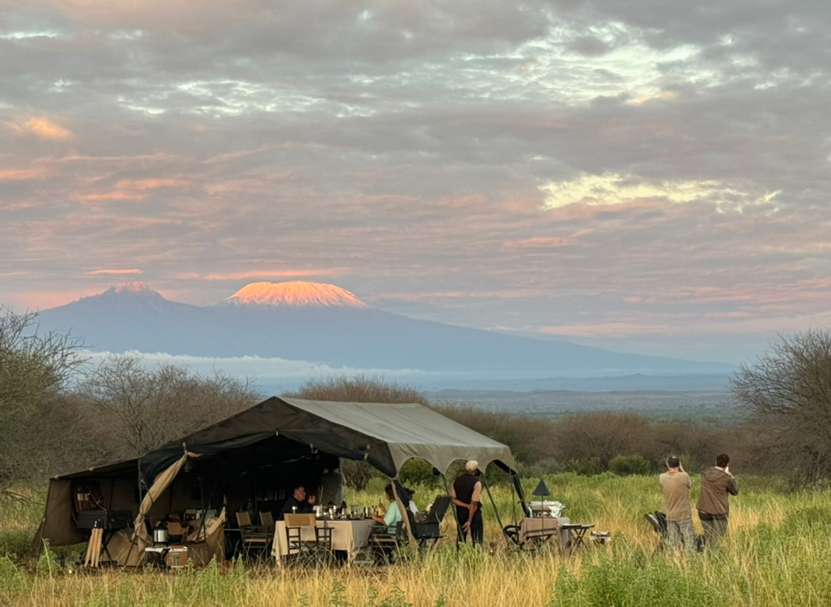 The Bush Camp, in the shade of Kilimanjaro