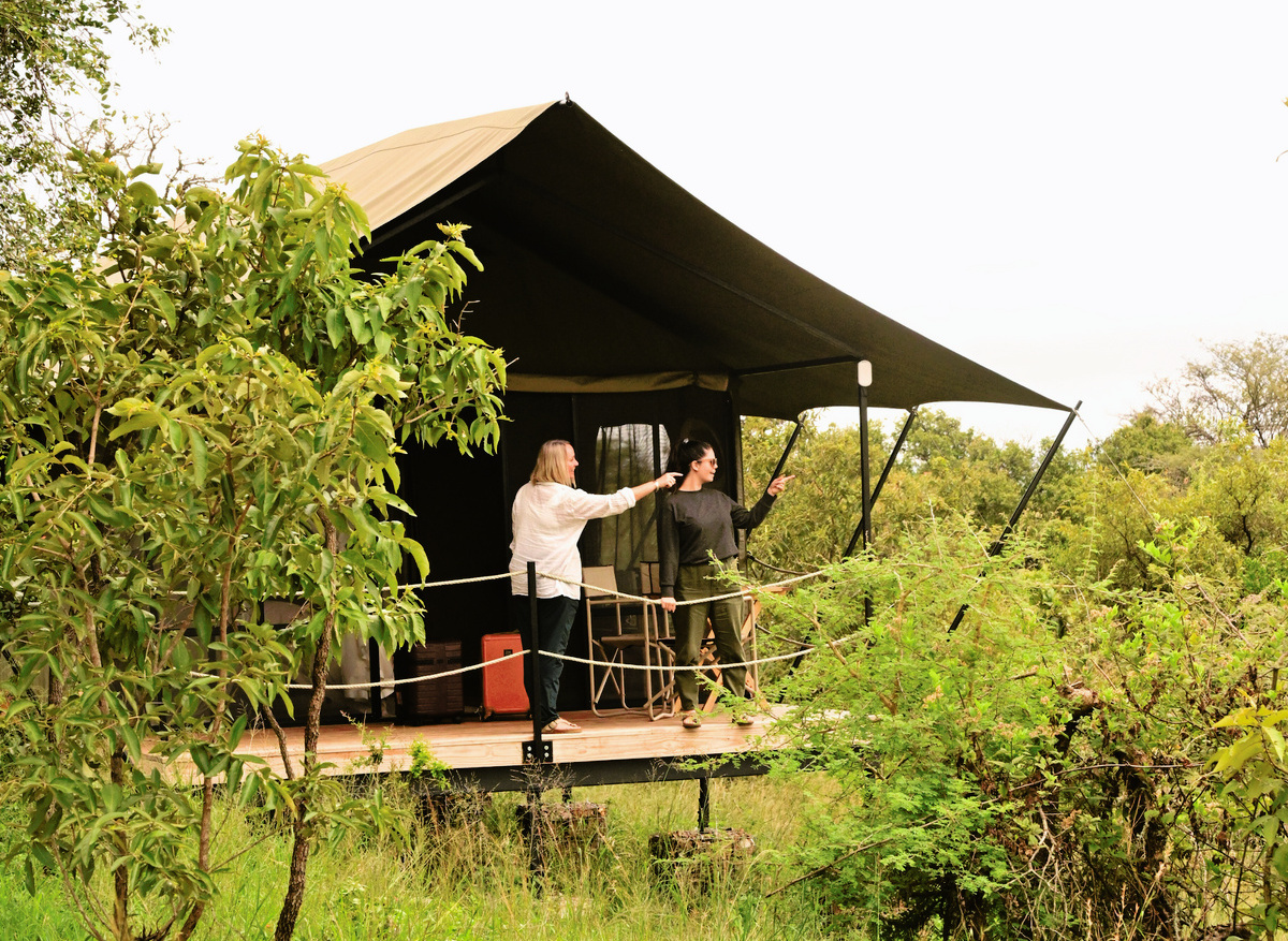 Guests at Karenge Bush Camp, Akagera National Park